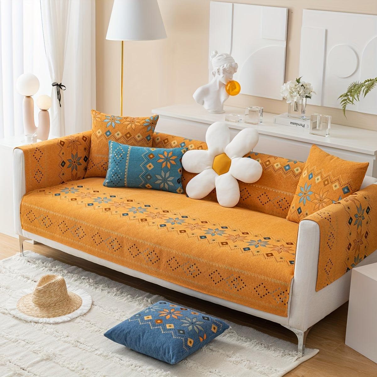 Stylish Bohemian Chenille Slipcovers for Couches