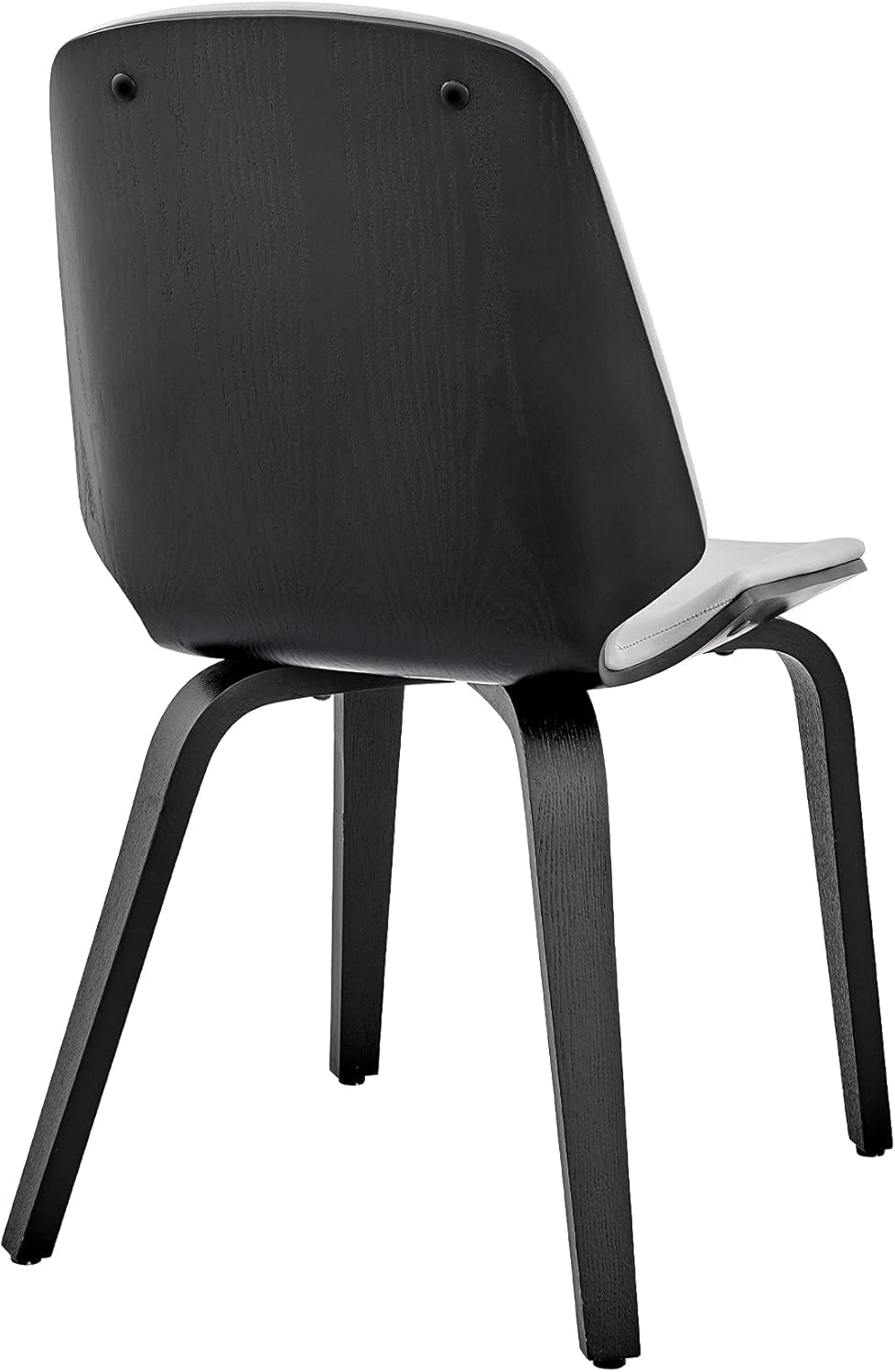 Gray Faux Leather Accent Dining Chair For Kitchen Table