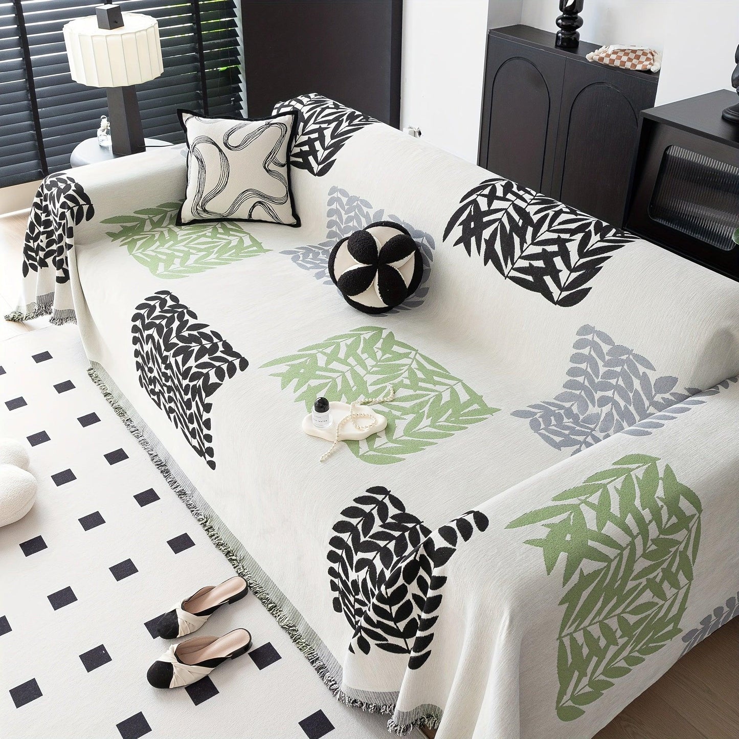 Boho Style Sofa Throw Covers with Tassel Embellishment | All-Season