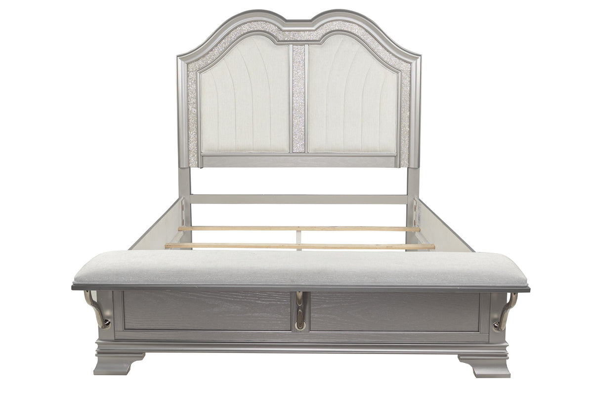 Contemporary Elegant Full Size Bed 3pc Set