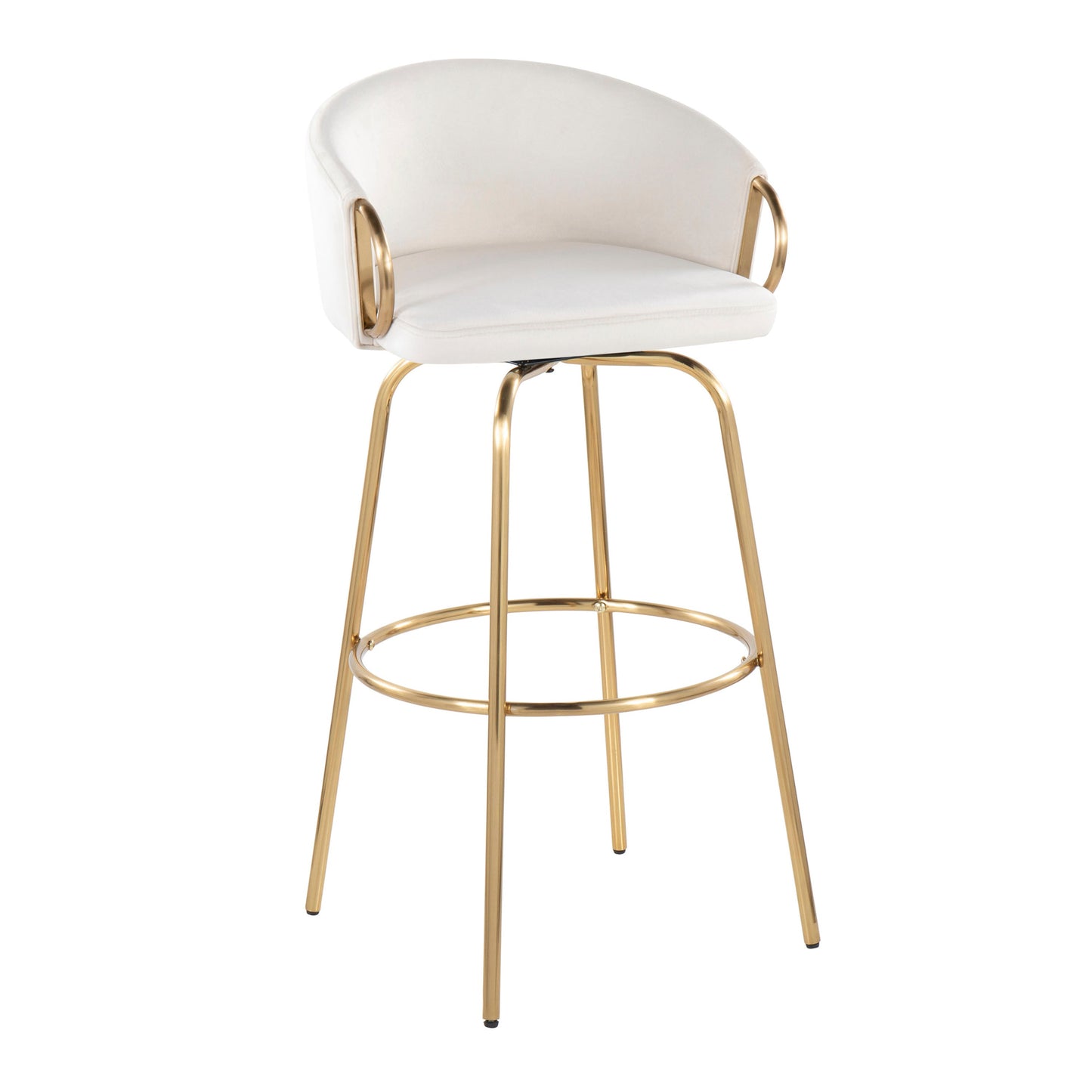 Contemporary 30" Fixed-Height Barstool with Swivel