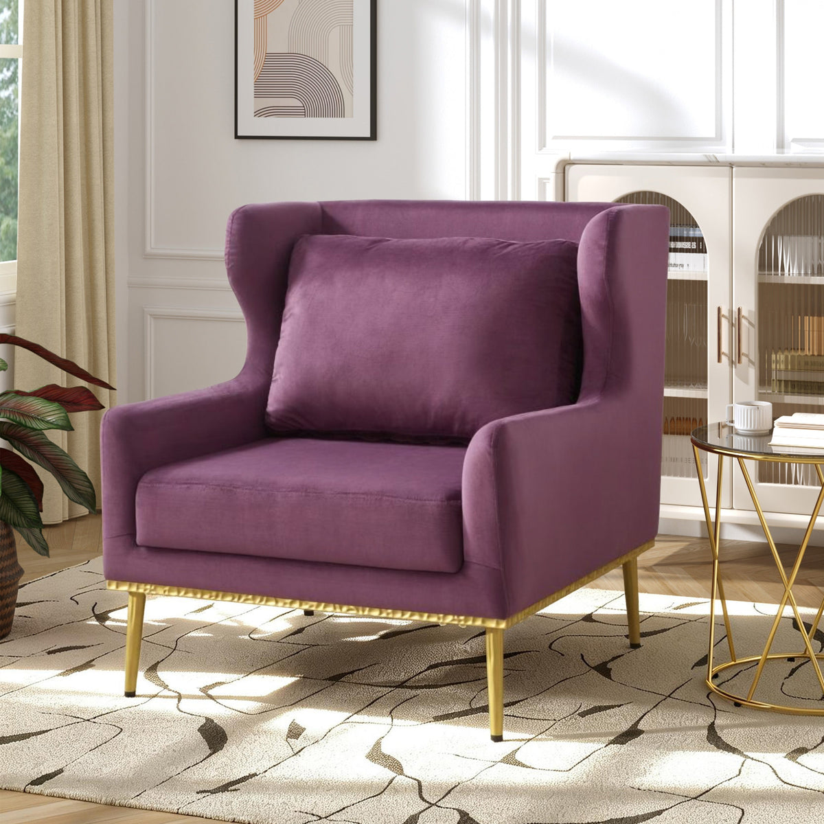 Modern Velvet Accent Chair