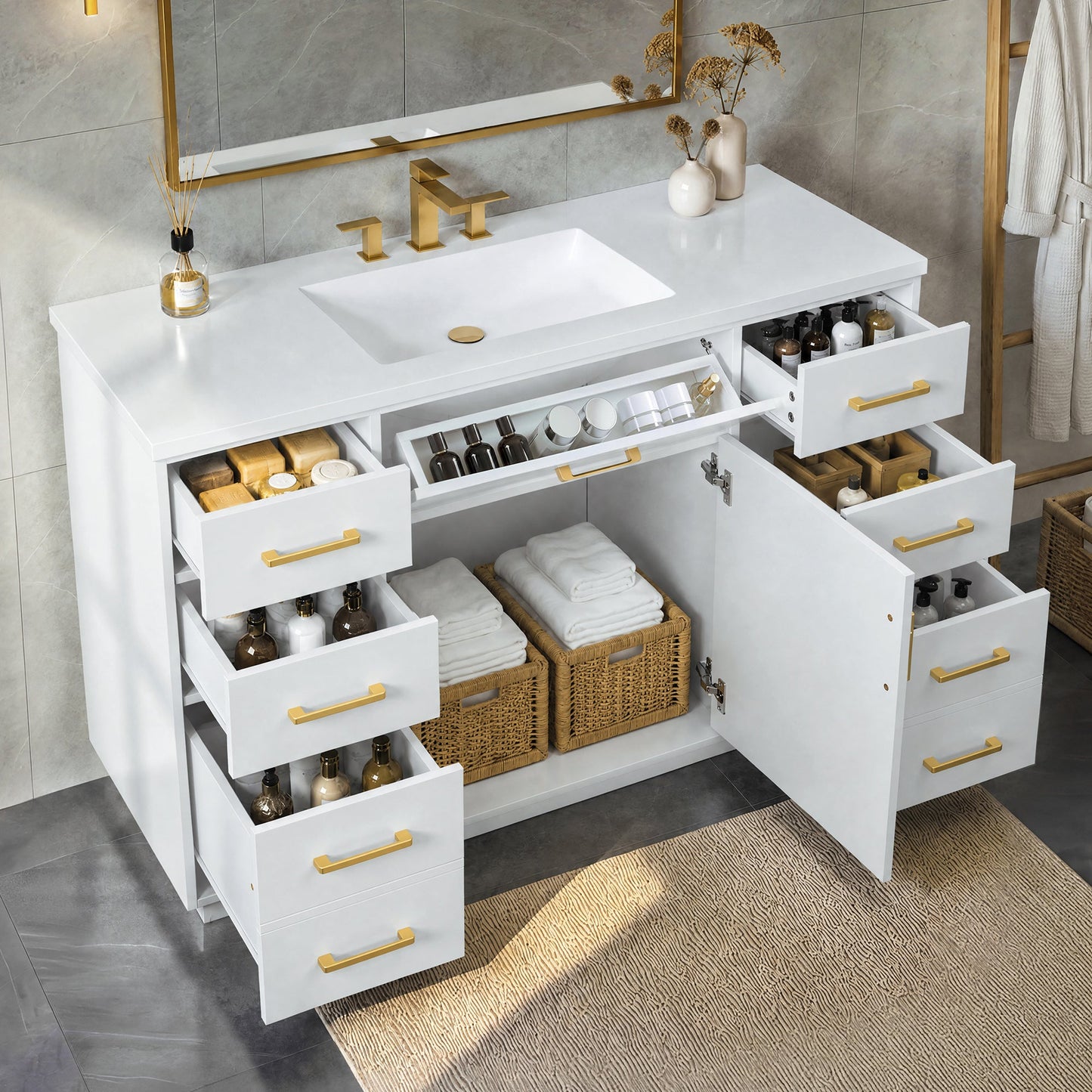 48'' Bathroom Vanity with Sink Top