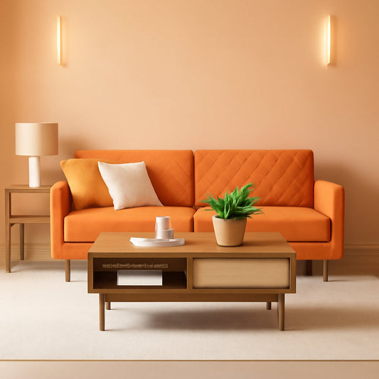 Chloe Futon Sofa Bed With Tapered Legs Adjustable Back