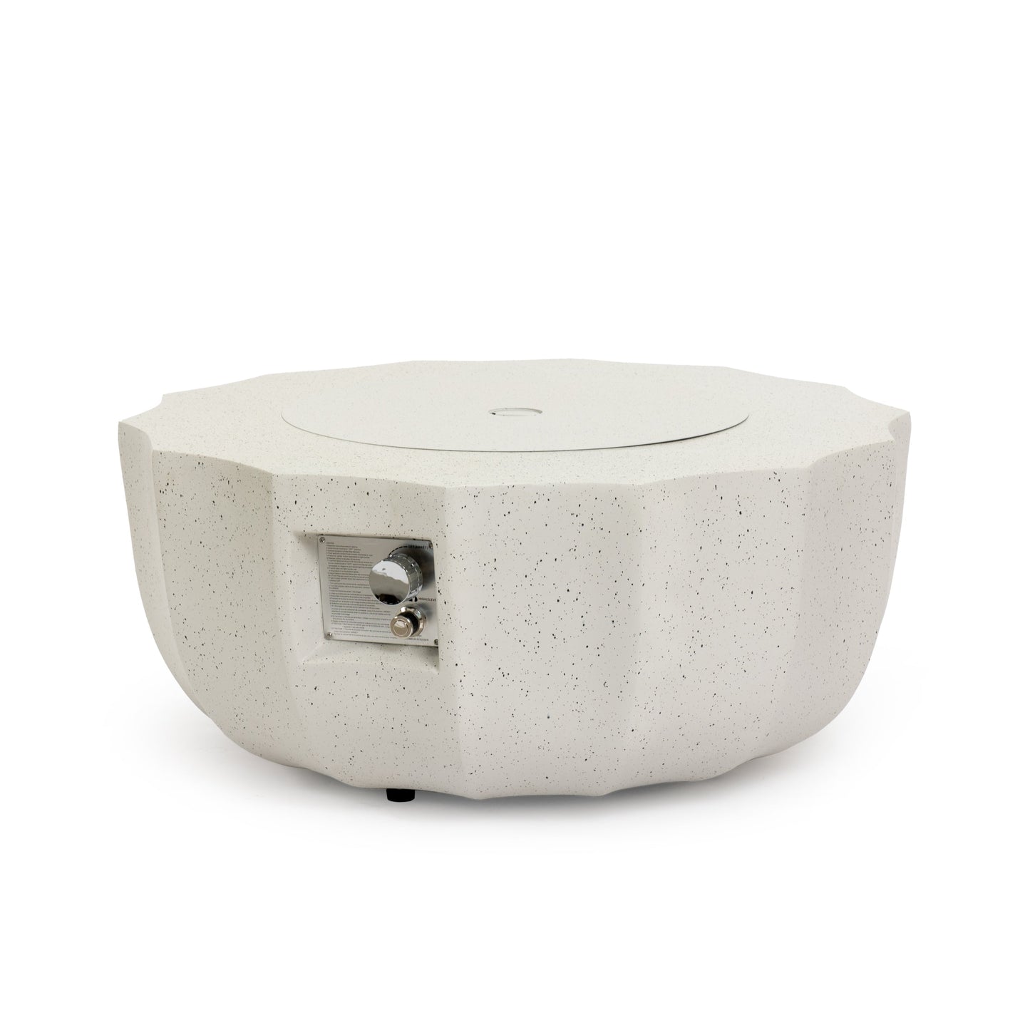 36" Propane Gas Fire Pit Table in Beige Concrete
