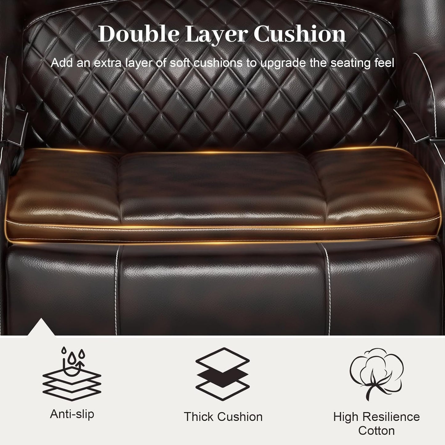 Brown Leather Reclining Loveseat Set With Console And Chairs