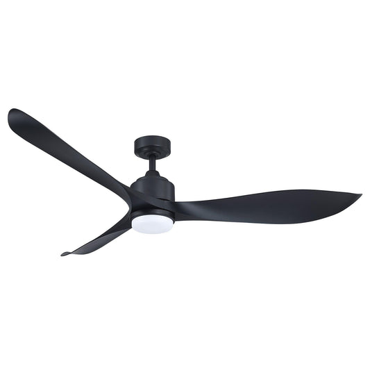 66'' Misael Propeller Integrated Led Indoor Modern Black Ceiling Fan With Remote And Light Kit Included