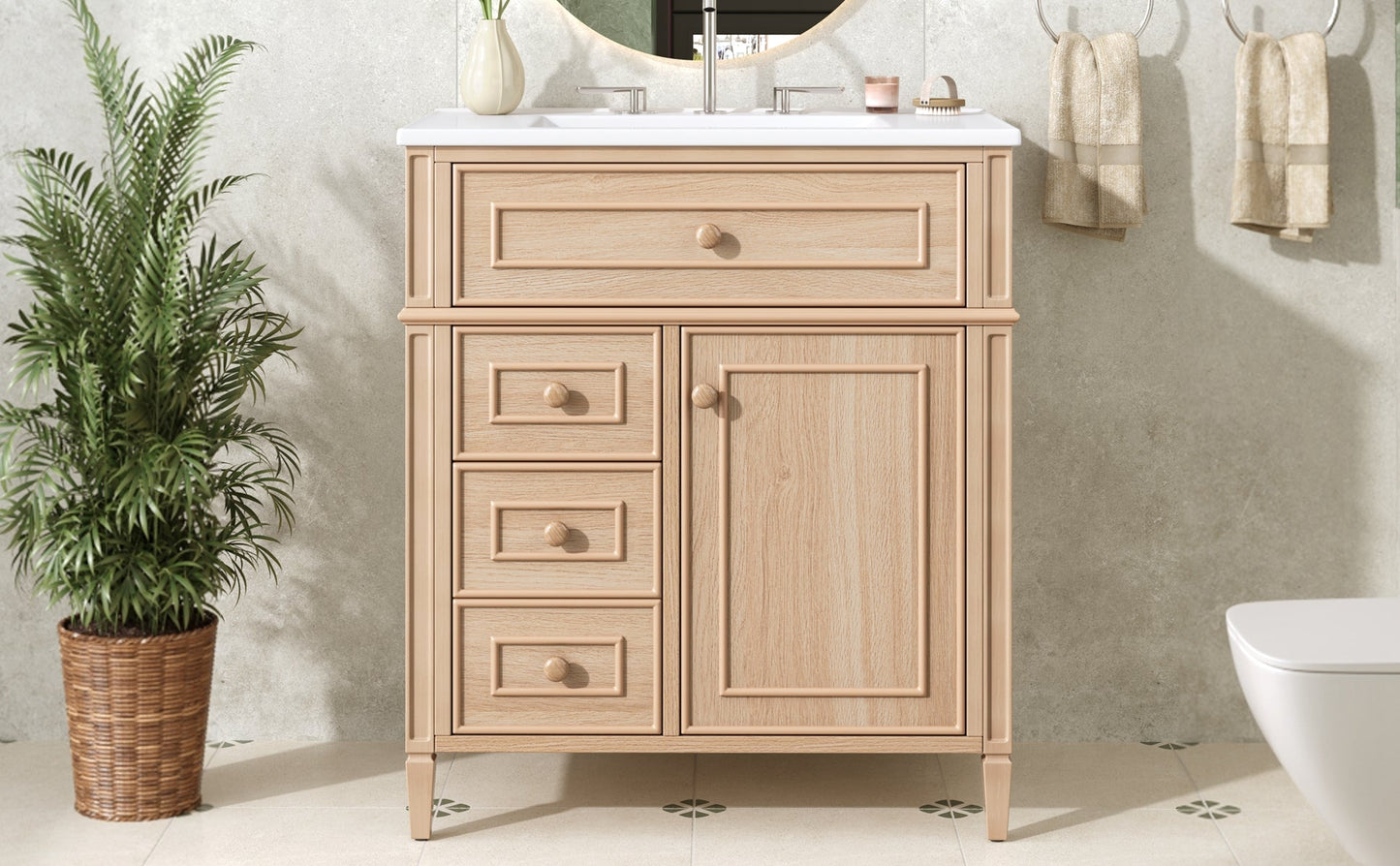 30" Bathroom Vanity With Sink