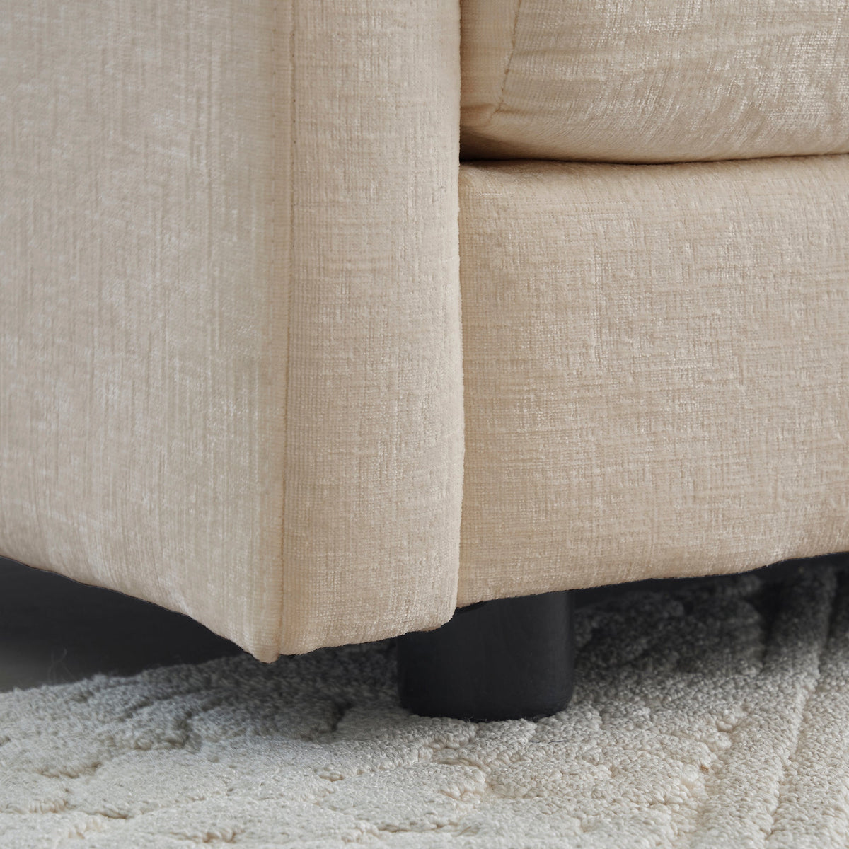 Modern Sofa Set of 3 in Light Coffee Chenille