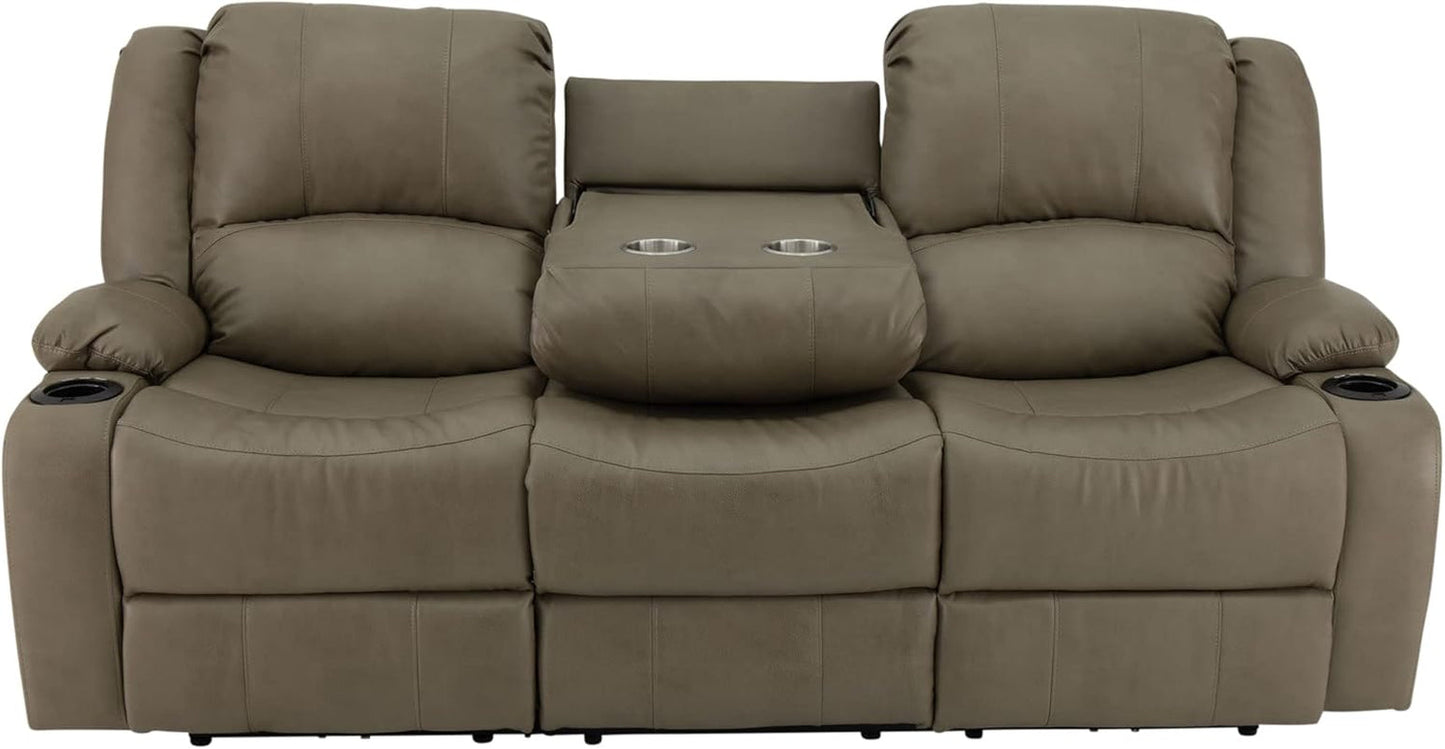 80 Inch Powered Triple Wall Hugger RV Recliner Sofa