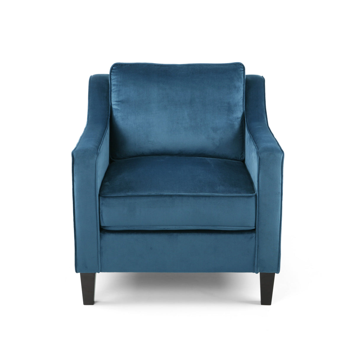 Blue Velvet Upholstered Club Chair