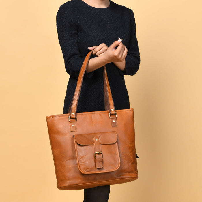 Classic Chic Genuine Leather Tote