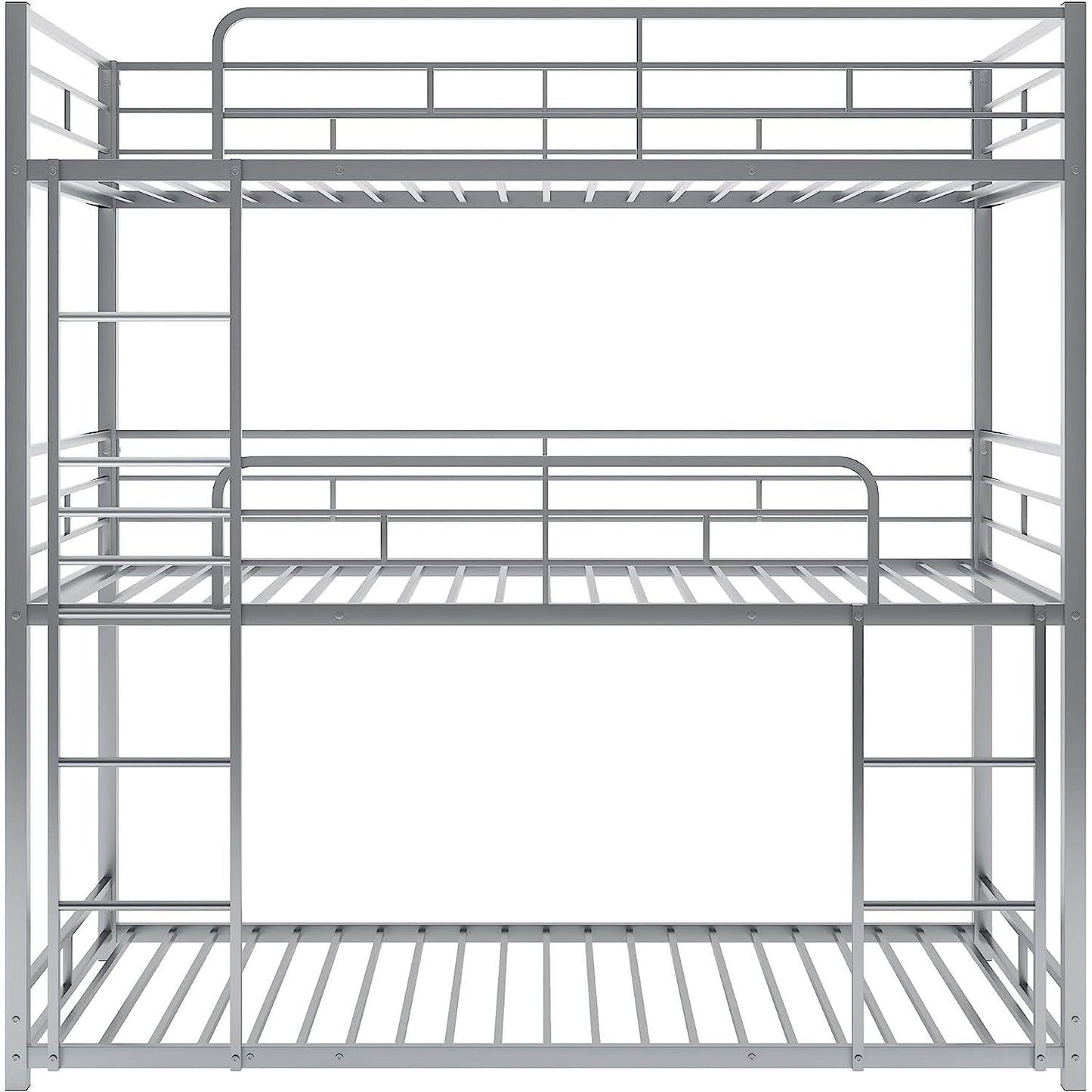 Black Triple Metal Bunk Bed Twin XL Full Queen Sizes