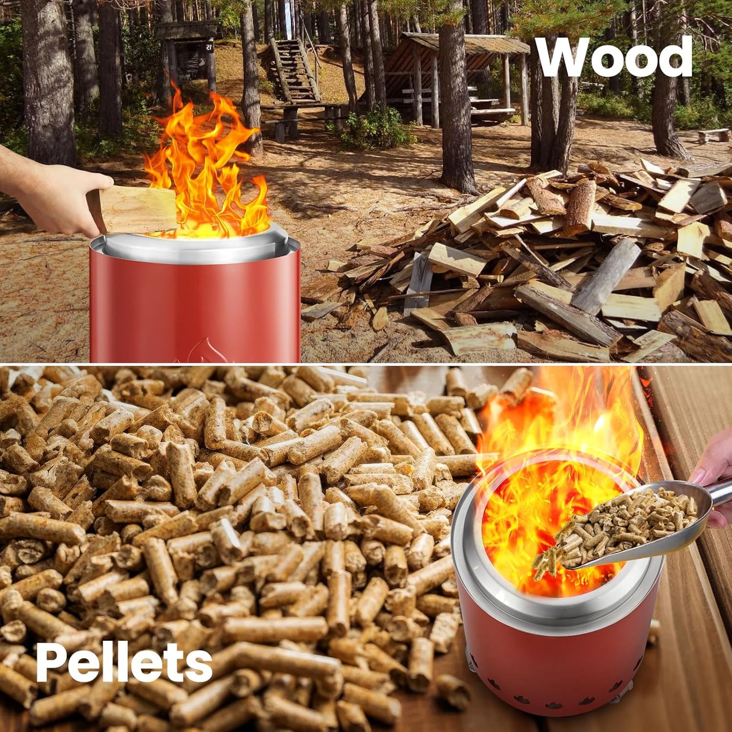 6.7" Portable Smokeless Tabletop Fire Pit, Low Smoke Burning Tabletop Fire Pit Fuel