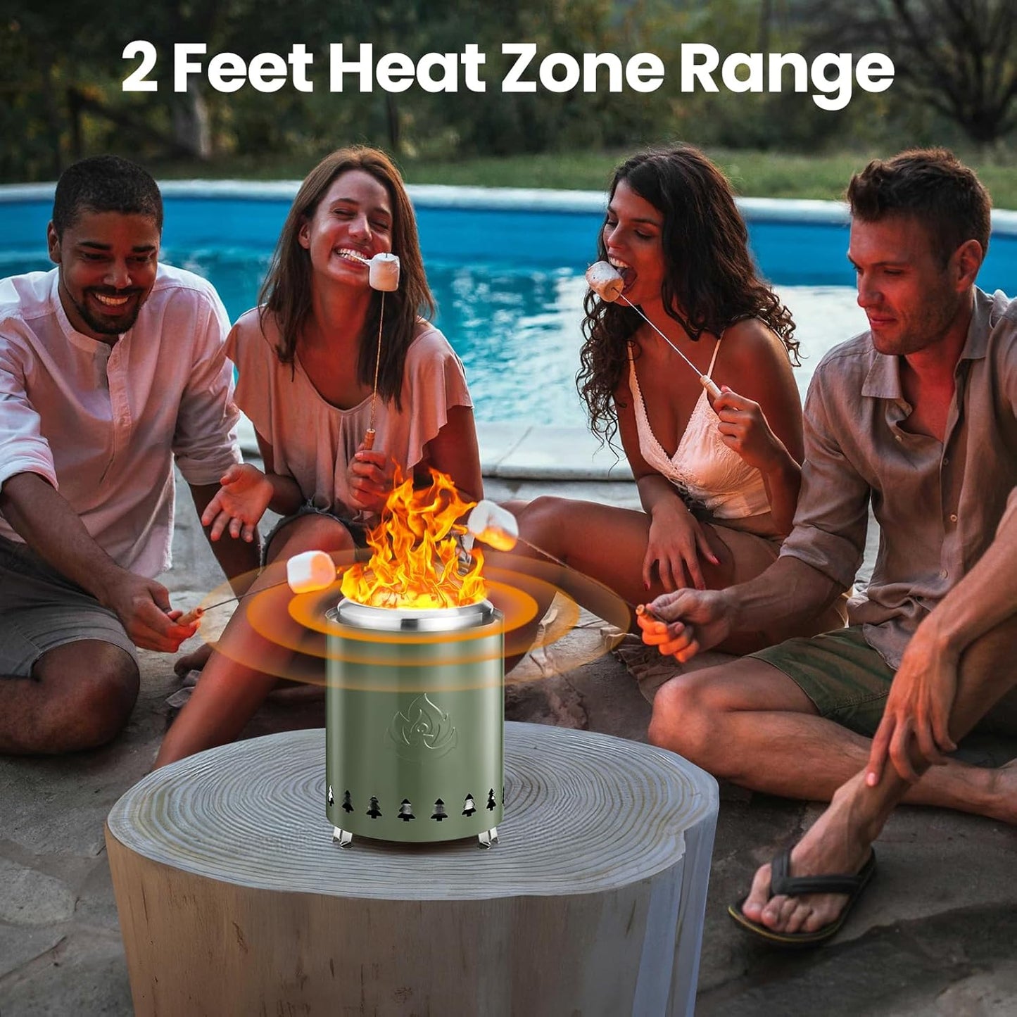 6.7" Portable Smokeless Tabletop Fire Pit, Low Smoke Burning Tabletop Fire Pit Fuel