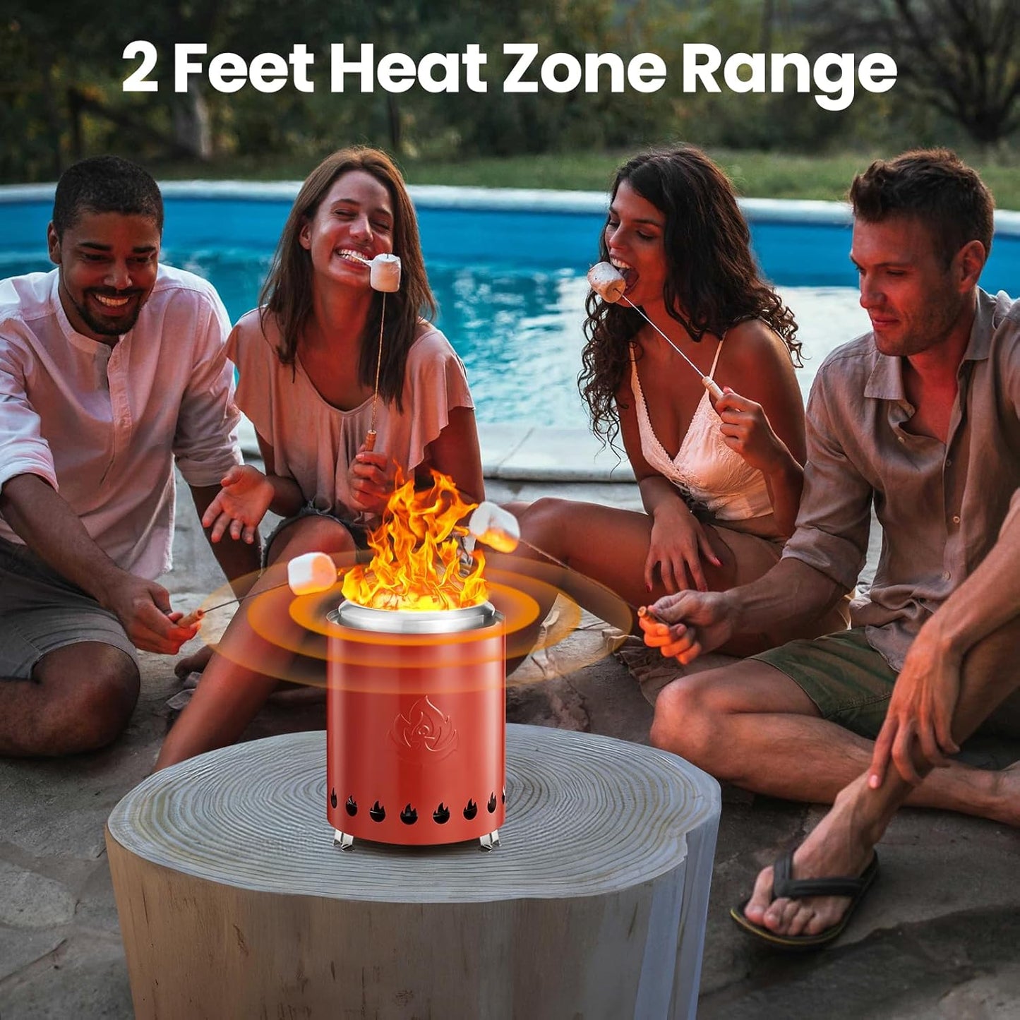 6.7" Portable Smokeless Tabletop Fire Pit, Low Smoke Burning Tabletop Fire Pit Fuel