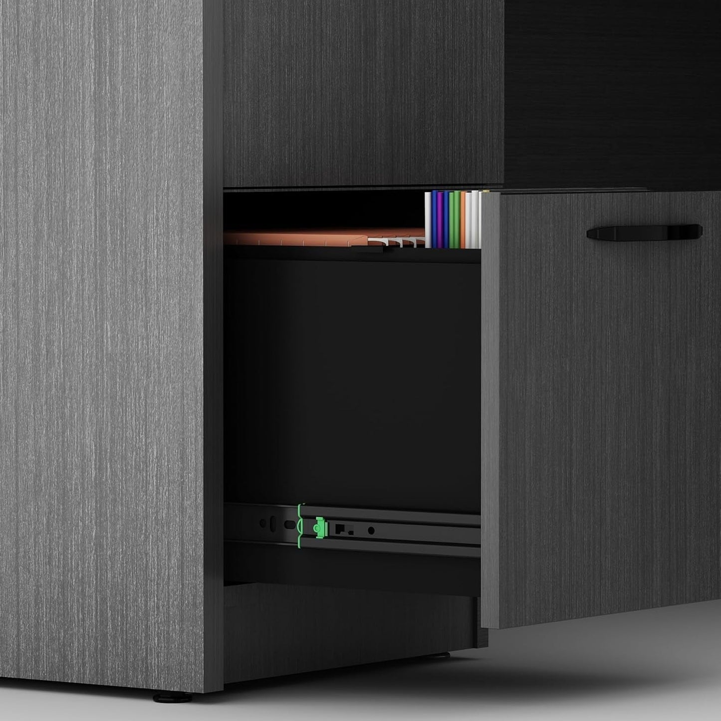 67 Inch U Shaped Executive Desk With 2 Storage Cabinets