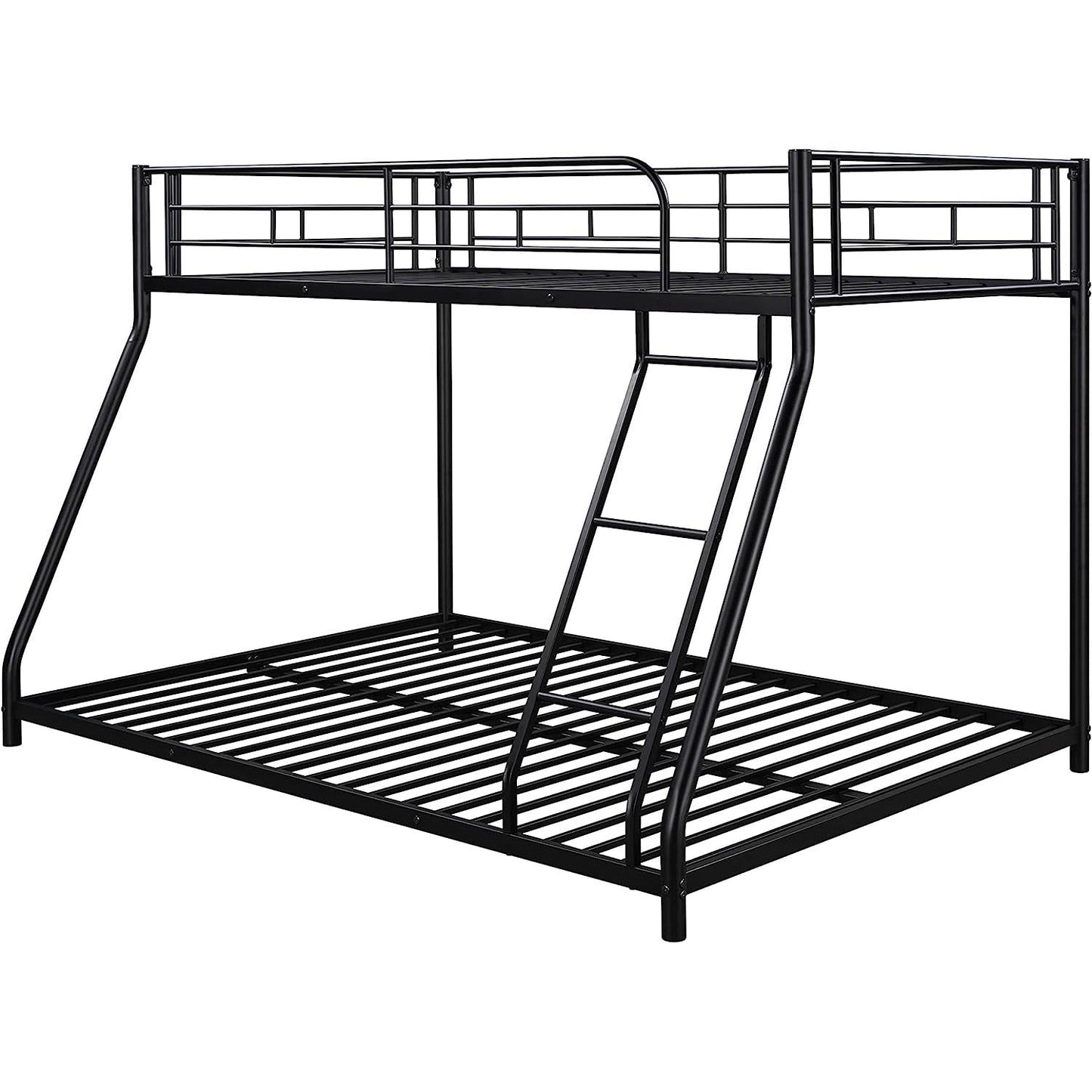 Heavy Duty Twin Over Full Metal Floor Bunk Bed With Ladder