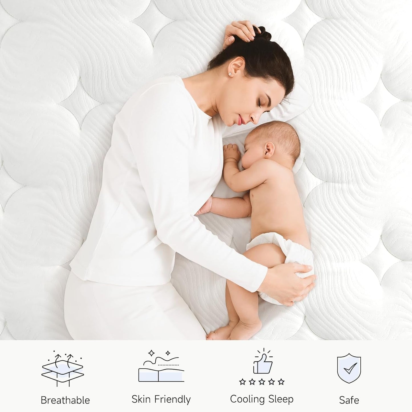Twin XL 12Inch Hybrid Breathable MemoryFoam Pocket Springs Mattress