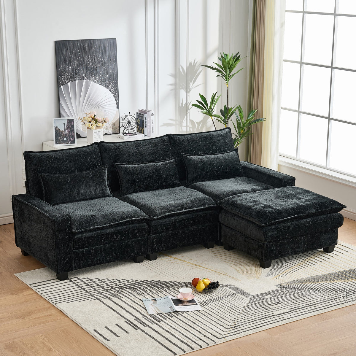 99'' Sectional Cloud Deep Seat Couch