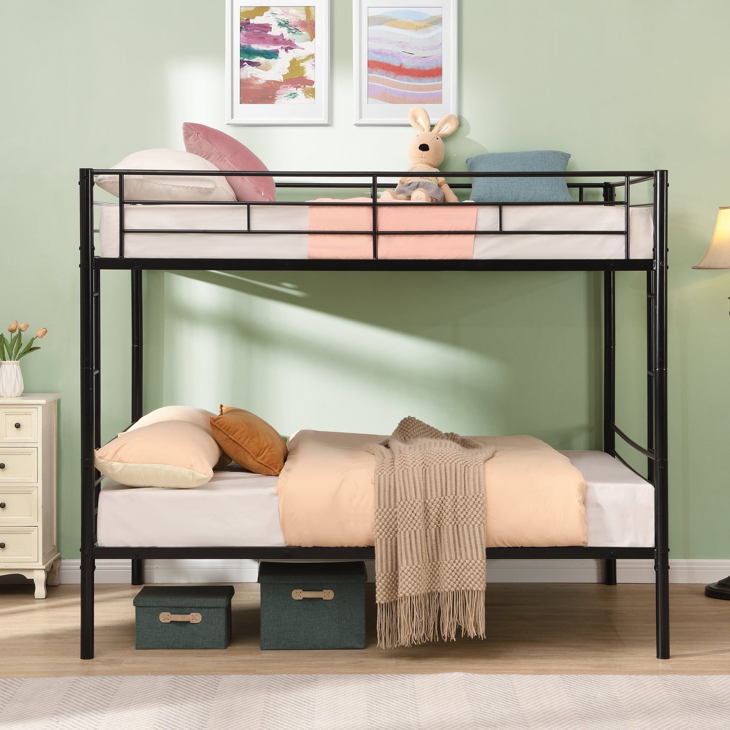 Full Over Full Metal Bunk Bed