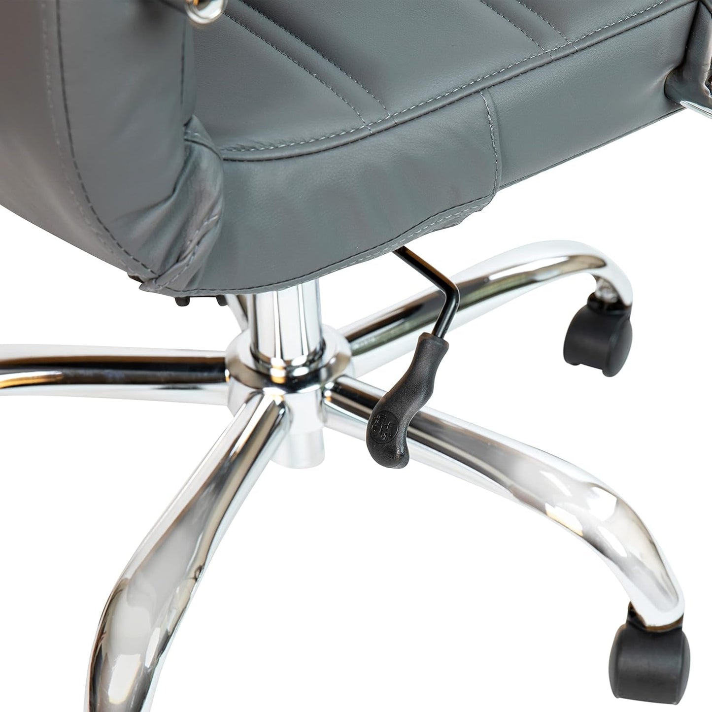 Gray LeatherSoft Office Chair With Swivel Adjustable Height
