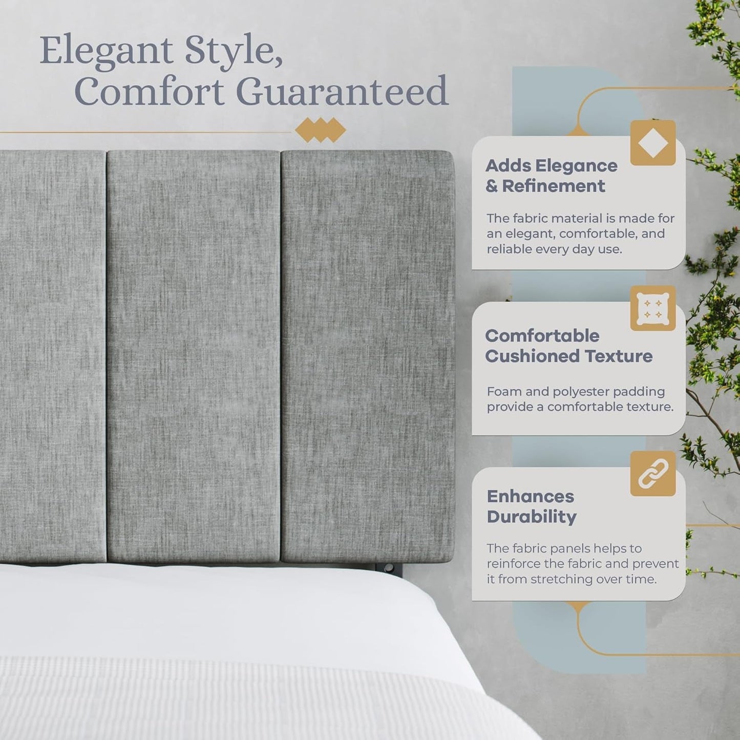 Elegant Vertical Channel Tufted Upholstered Headboard King