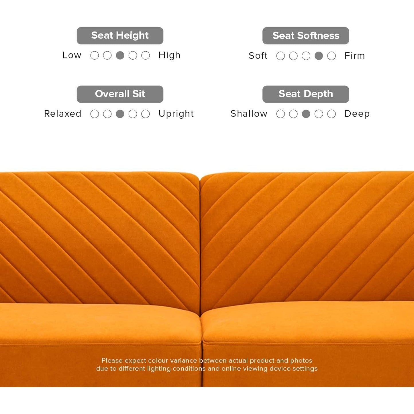 Chloe Futon Sofa Bed With Tapered Legs Adjustable Back