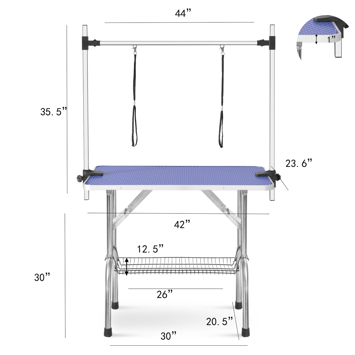 Large Grooming Table for Pet Dog and Cat with Adjustable Arm and Clamps