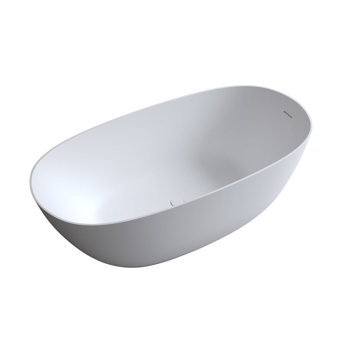61'' Freestanding Bathtub - Resin Stone Soaking Bathtub