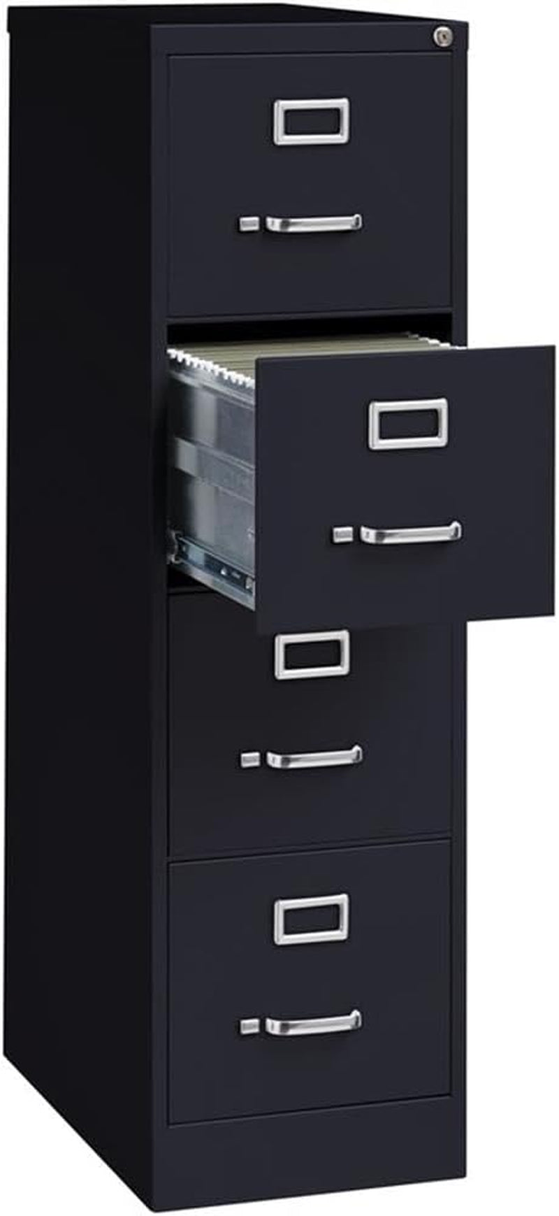 Hirsh 25 Deep 4 Drawer Vertical File Cabinet Black