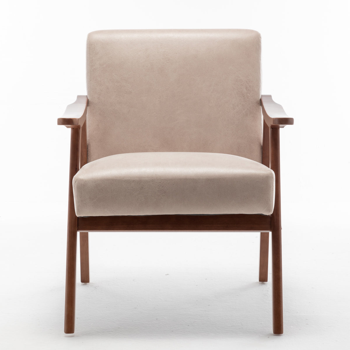 Mid-Century Modern Accent Chair with Microfiber Upholstery