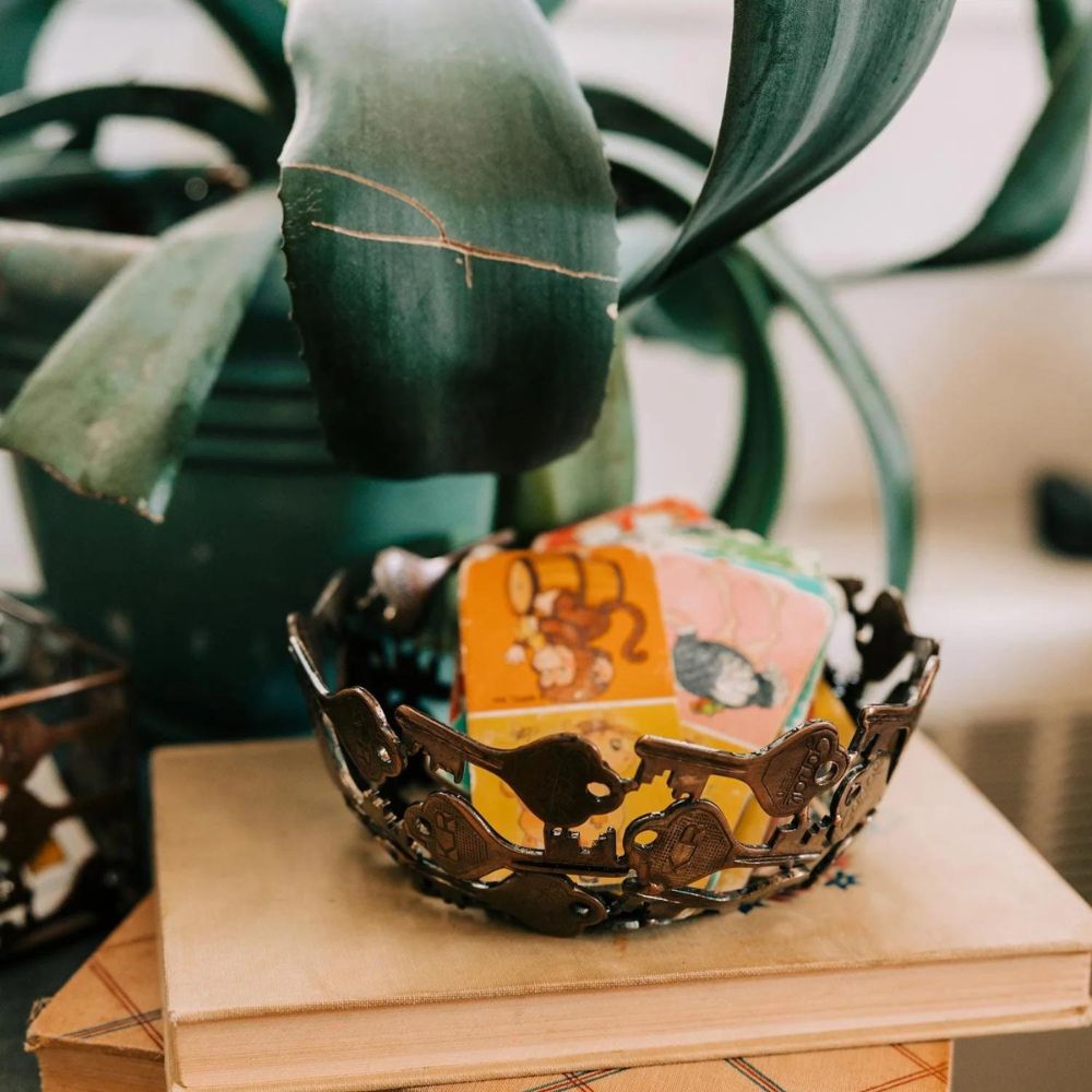 Antiqued Key Small Bowl