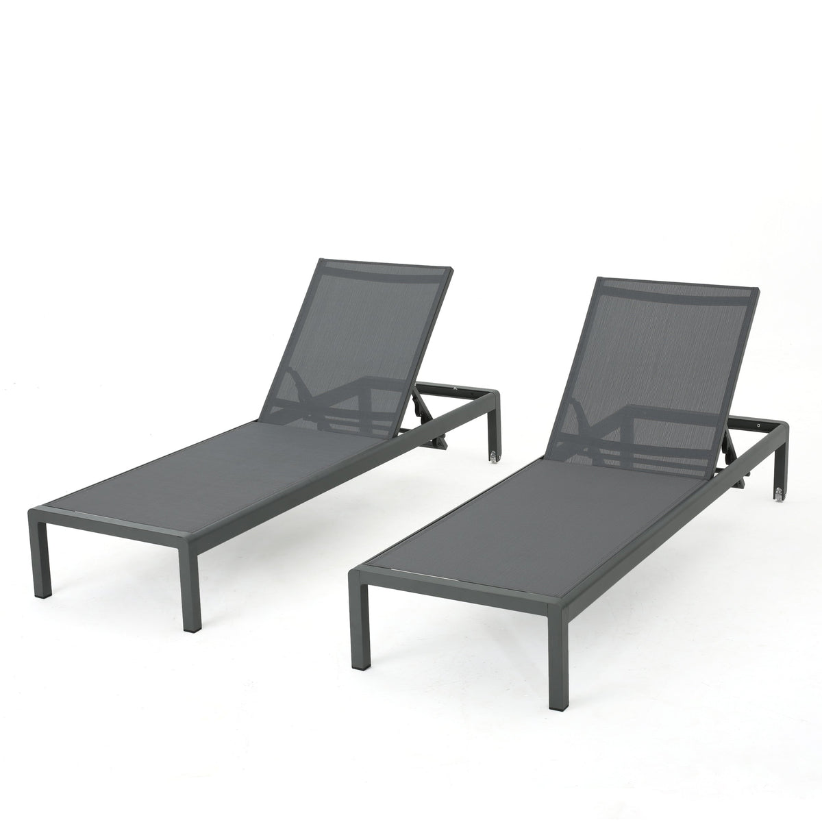 Cape Coral KD Chaise Lounge Grey (Set of 2)