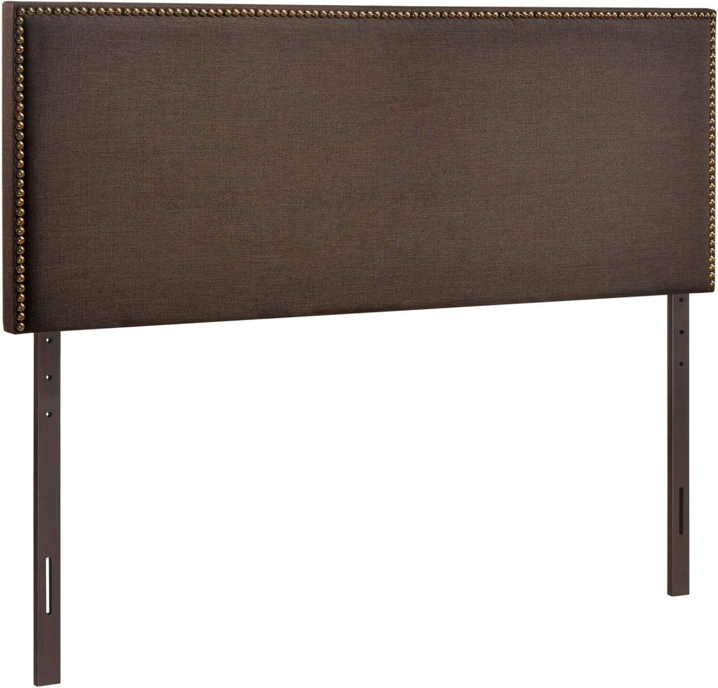 Elegant Upholstered Queen Headboard with Nailhead Trim