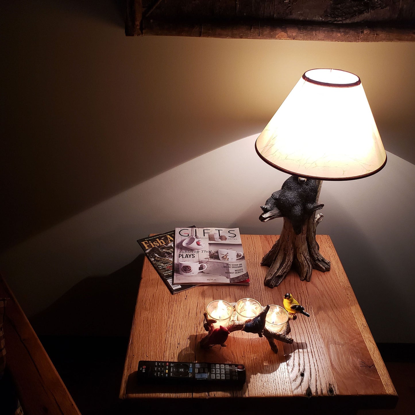 Candle Holder-Birch with Birds 3 Piece