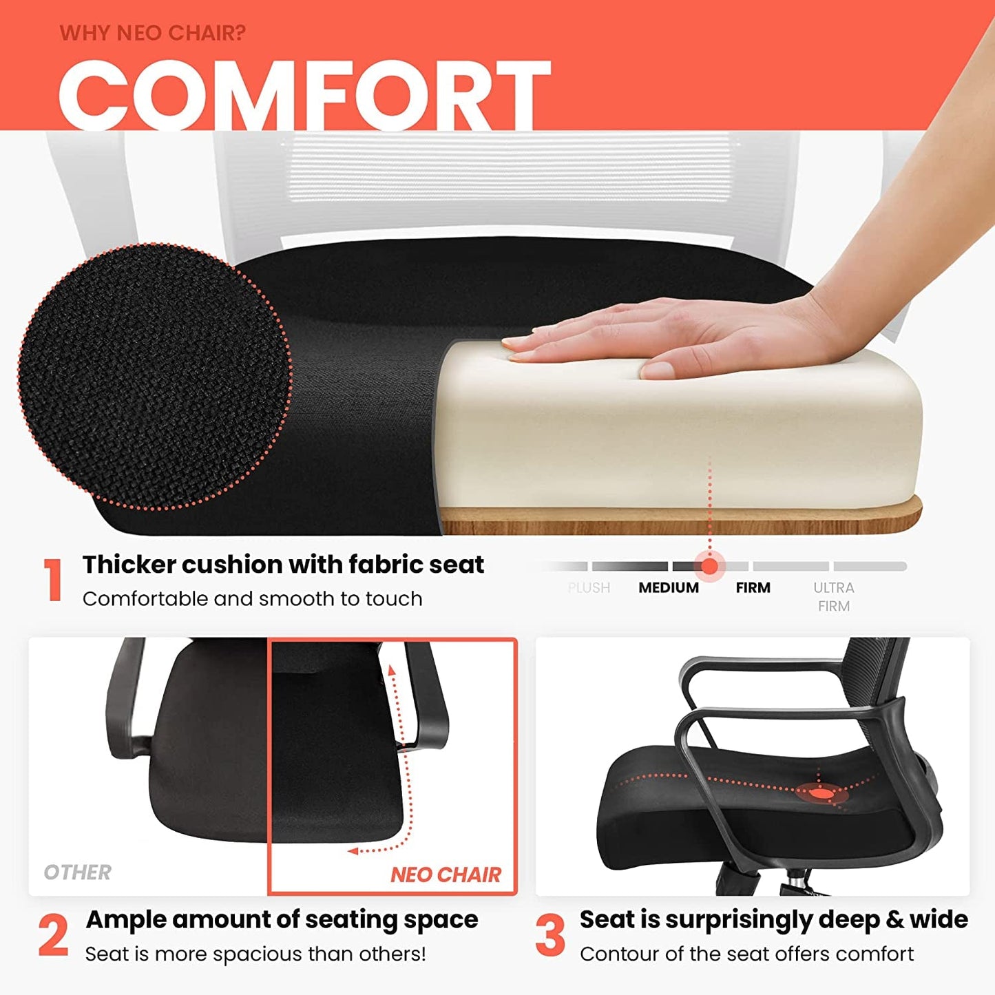 Ergonomic Swivel Chair With Adjustable Lumbar Support
