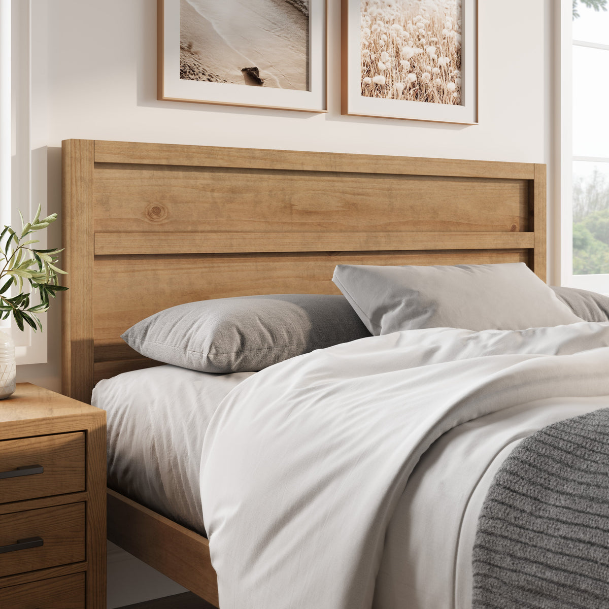Maddox Modern Wood Queen Panel Headboard