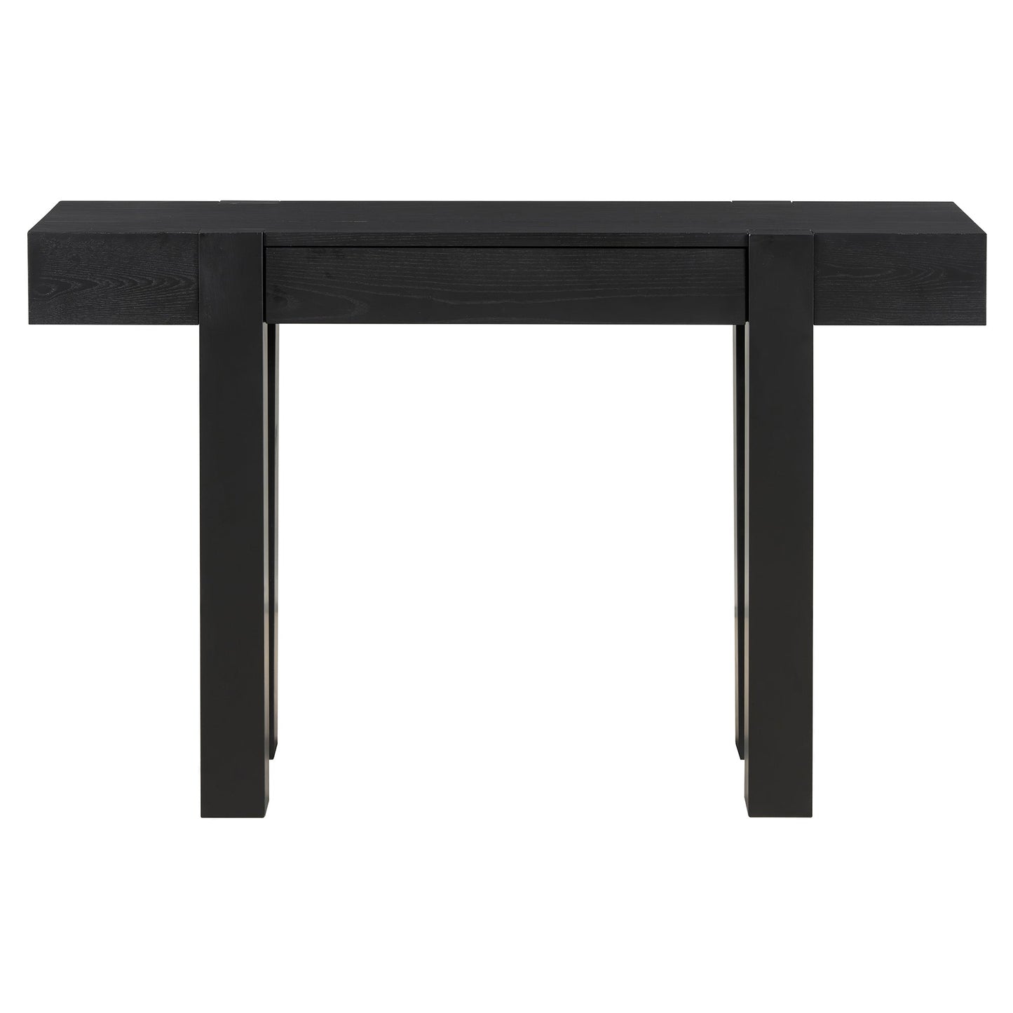 TREXM Rustic Minimalist Console Table with Hidden Drawer