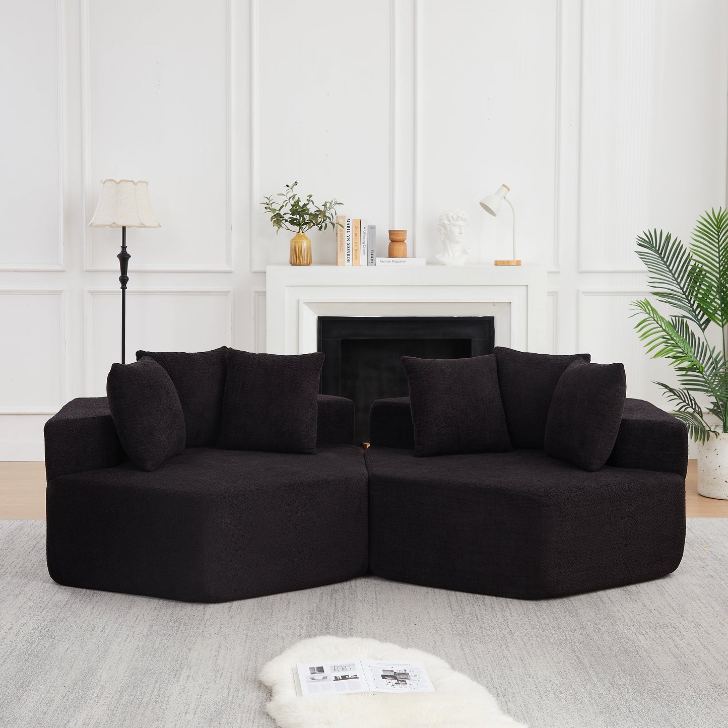 54-Inch Modern-Style Hexagonal Single Lounge Chair