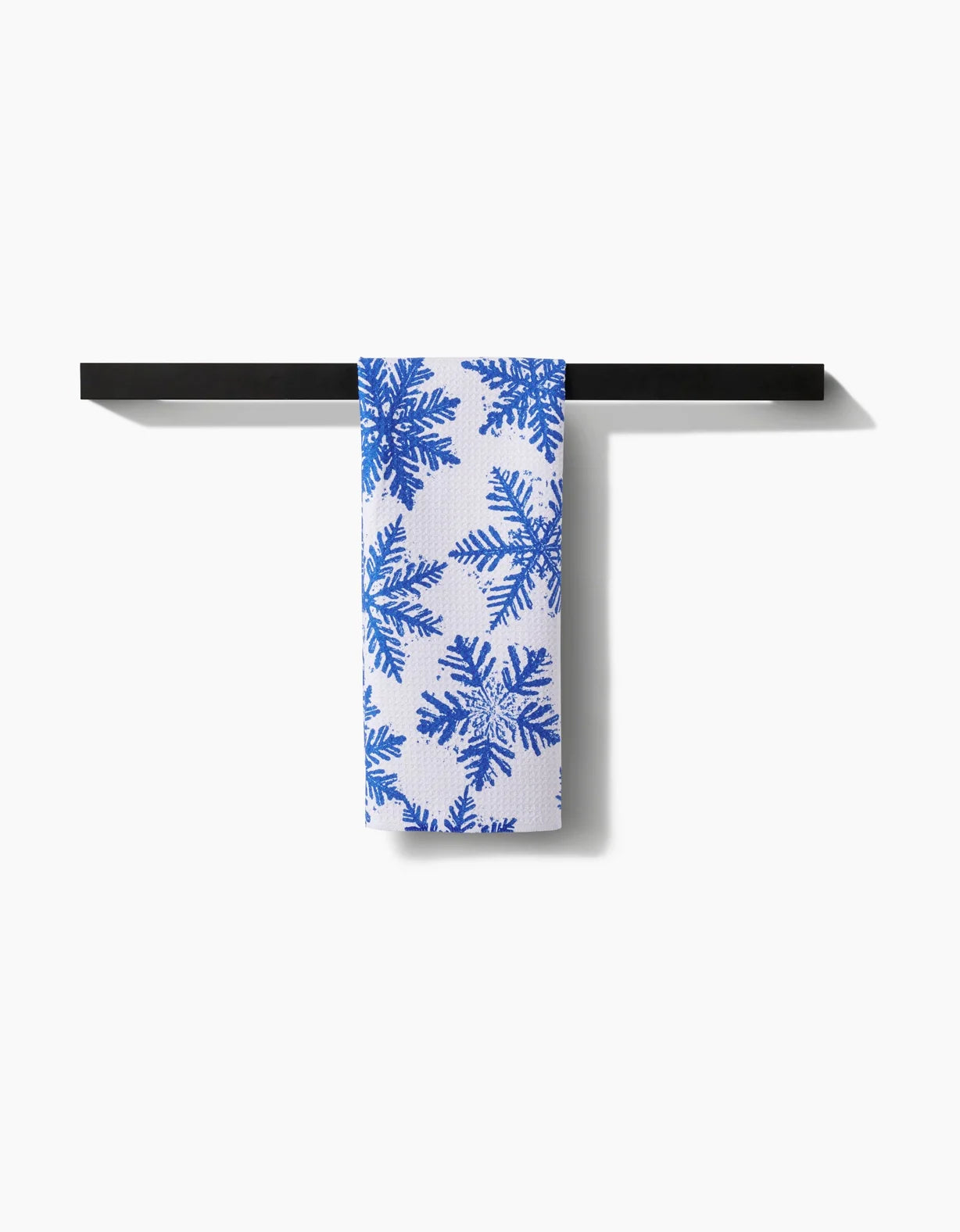 Snowy Days Blue Geometry Tea Towel
