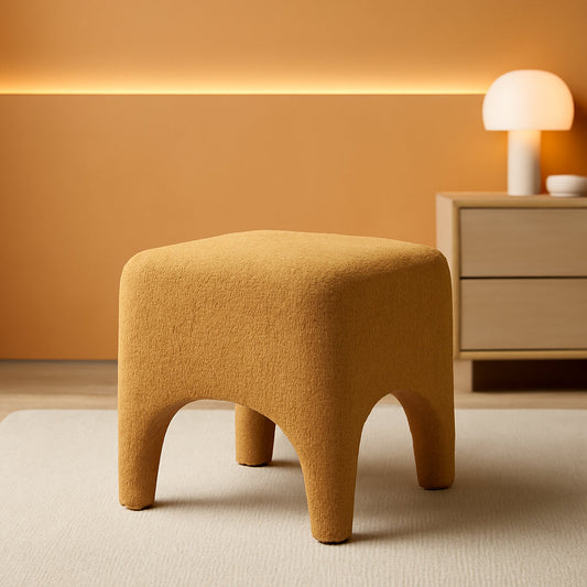 Curry Seventeen Inch Ottoman Footstool Living Room Decor