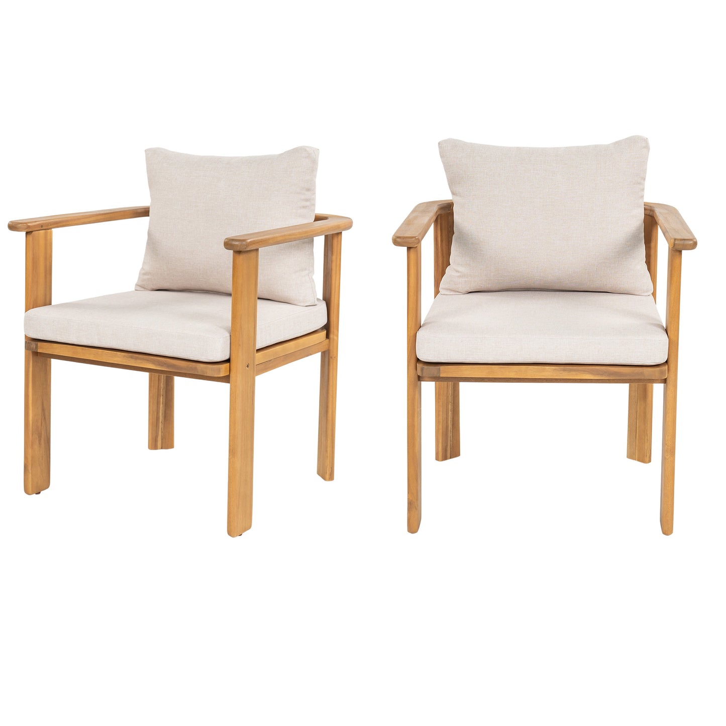 Kaja Outdoor Acacia Wood Dining Chair, Teak Finish