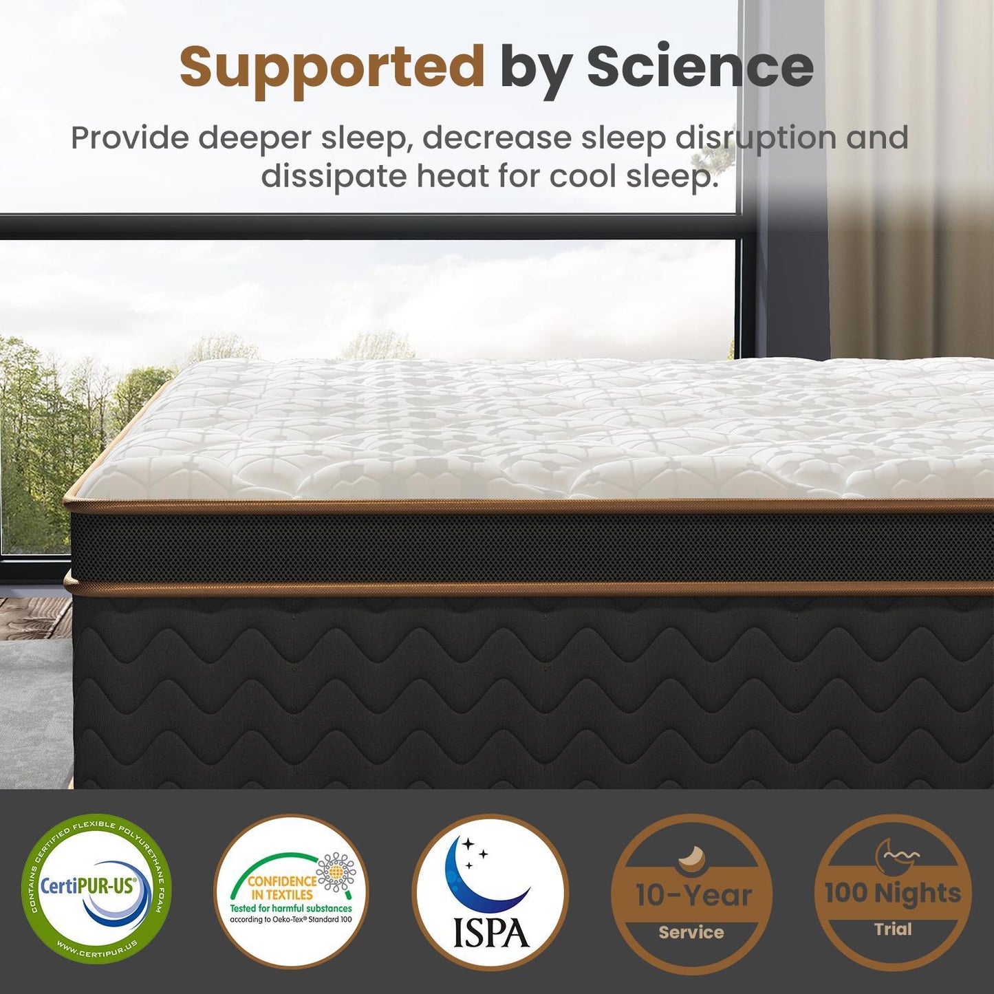 Home 10" Flexpedic Luxury Memory Foam & Pocket Spring Mattress