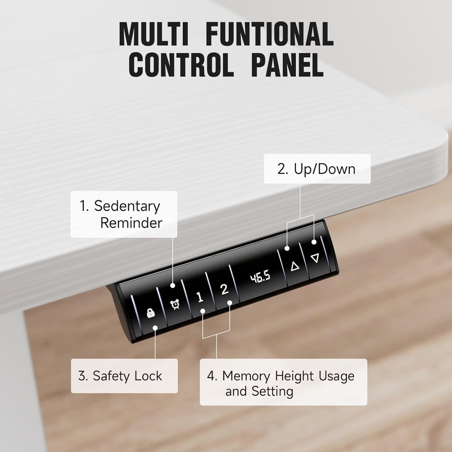 47 Inch Electric Standing Desk Height Adjustable Ergonomic