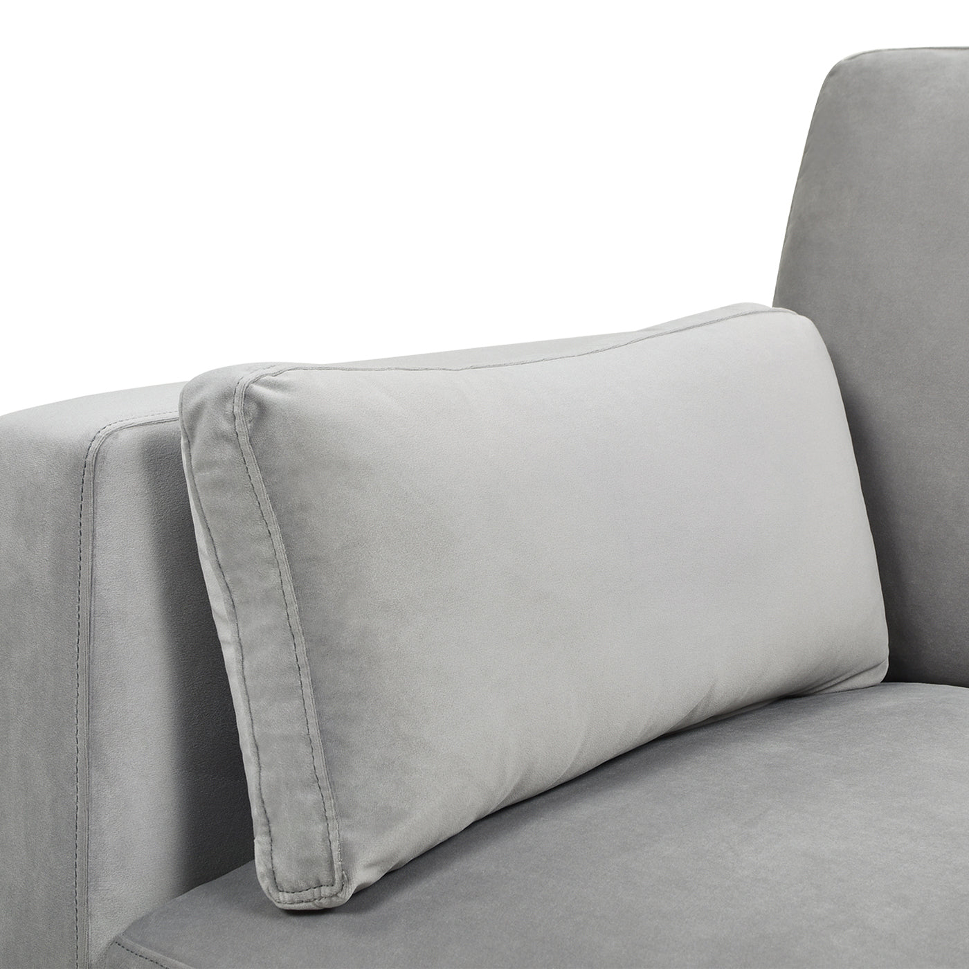 Knox 36' Modern Farmhouse Arm Chair, Opal Grey Velvet