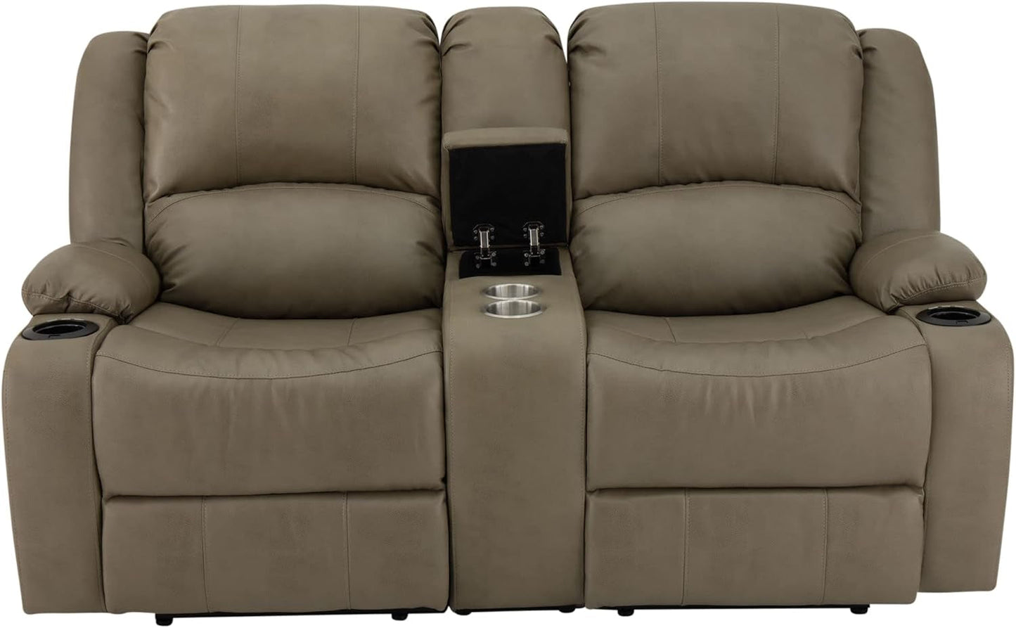 67 Inch Putty Powered RV Wall Hugger Recliner Sofa