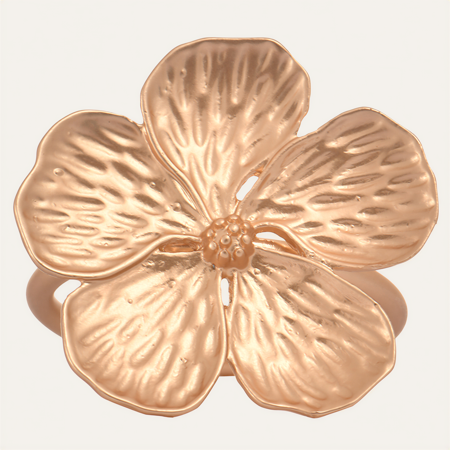 Gold Floral Napkin Rings – Elegant Metal Table Decor Rings for Dining