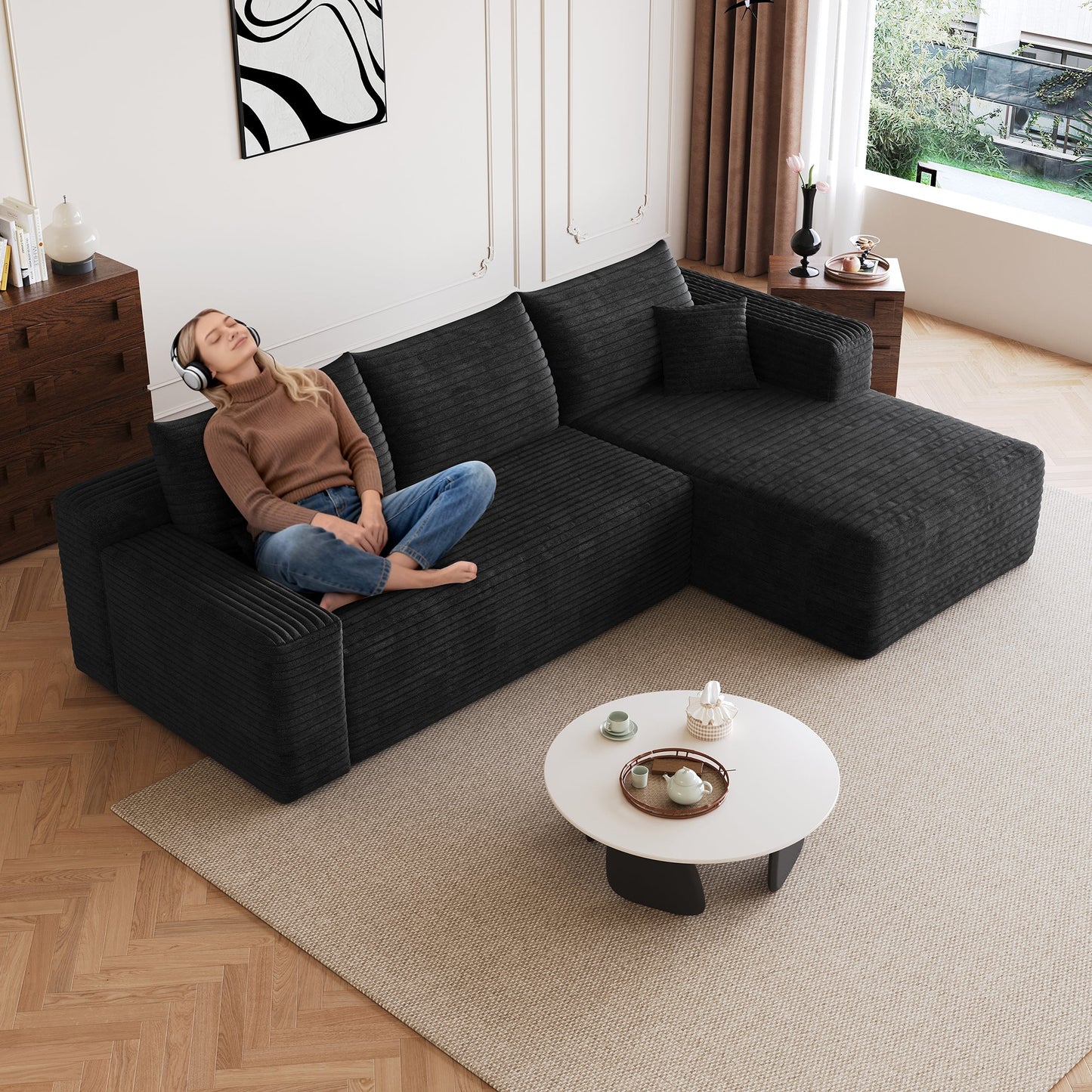 95" Cloud Sectional Sofa
