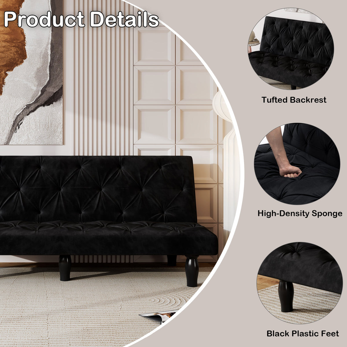 Sofa-to-Bed Evolution: 66"
